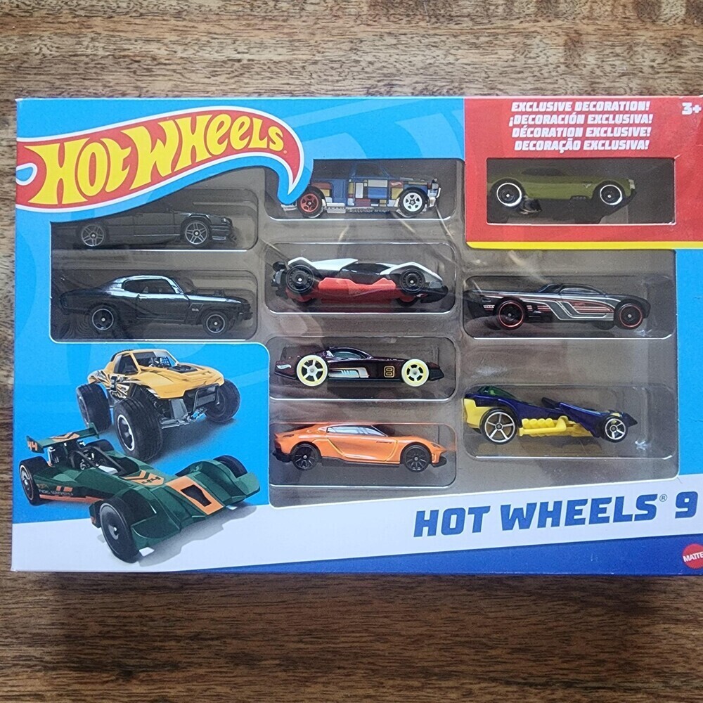 Hot Wheels 9 Car Gift Pack Diecast 1:64 Multi-Color Exclusive Deco New Boxed